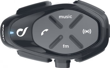 Sistem de comunicare moto Interphone Sport Single Pack FM Conferinta de pana la 4 rideri simultan distanta 1Km 