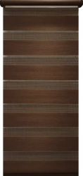 Jaluzea rulou Deko Design model Zebra Day and Night Luxury material textil 48x120 cm zw15 maro wenge 