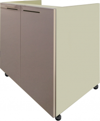 Masca chiuveta Napoli pal vanilie/ usi MDF acril capucino 80x52x83 cm 