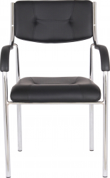 Scaun vizitator cu manere Negru