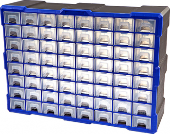 Cutie organizatoare Plastic 52 x 16 x 37cm 64 sertare 