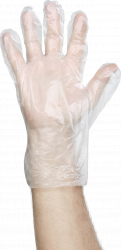 Manusi plastic HDPE Transparente 29cm marimea S 10000 bucati