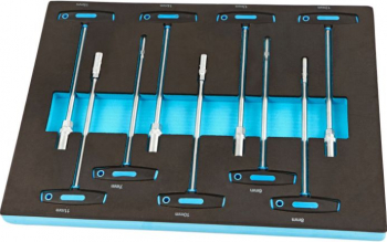 Modul dulap chei tubulare cu maner t 9 piese 