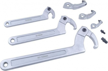 Set chei reglabile cu gheare 8 piese 35-120mm 