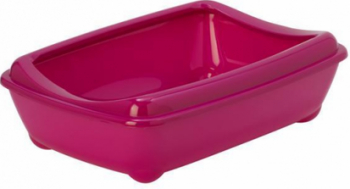 Litiera cu rama anti-imprastiere 50x38x13.5 cm Roz 