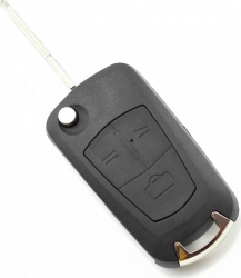 Carcasa tip cheie briceag cu 3 butoane lama pe stanga Opel negru 