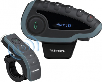 Sistem de comunicare moto intercom EJEAS V8 conversatie de pana la 5 rideri simultan Telecomanda NFC Bluetooth FM Radio
