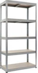 Raft metalic 5 polite MDF STRATEGIC 180x90x30 cm 100 kg /polita montaj fara surub prin clipsare cadru metalic din otel zincat 