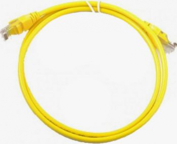 Cablu UTP Retea Galben Ethernet Cat 5e 3m Lungime - Cablu Patch de Internet cu Mufa Conector RJ45 