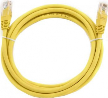 Cablu UTP Retea Galben Ethernet Cat 5e 5m Lungime - Cablu Patch de Internet cu Mufa Conector RJ45 