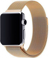 Curea Metalica Milanese Premium MTP Quick Release 42mm Auriu pentru Apple Watch 