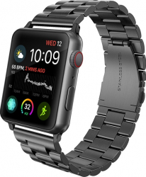 Curea Metalica Premium MTP Quick Release 44 mm Negru pentru Apple Watch 