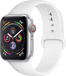 Curea Silicon Premium MTP 44mm Marime S Alb pentru Apple Watch 