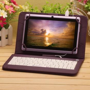 Husa Tableta 9 Inch Cu Tastatura Micro Usb Model X Mov 