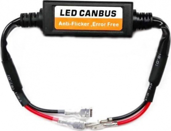 Anulator eroare destinat kiturilor LED H1 plug and play voltaj 9 16 V negru