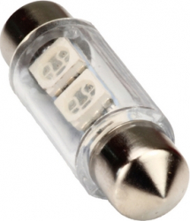 Bec LED 2 SMD sofit 31mm sticla 5050 12V verde Motor Starter 