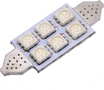 Bec LED SOFIT 39MM 3 SMD 5050 12V lumina alba 