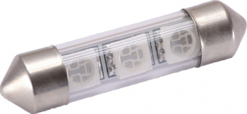 Bec LED sofit sticla 39mm 3 SMD 5050 12V lumina alba Motor Starter