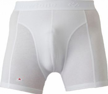 Boxeri cu banda elastica cu logo in talie Newtone Alb S 