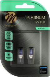 Set 2 becuri auto LED canbus tehnologie OSRAM 20xSMD3014 W5W 12V max. 2 1W tip soclu W2 1X9 5D culoare alb/rece 6000K