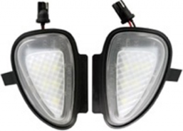 Set 2 lampi LED oglinda lumina exterioara Motor Starter 6500K compatibil VW GOLF6 2008.10-2012.11 VW Jetta 6 2011.01 VW Touran facelift 