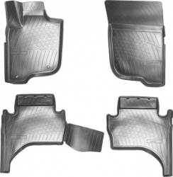 Set 4 covorase auto cauciuc Premium stil tavita cu trecere Mitsubishi L200 2015 - prezent 