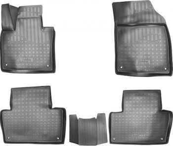 Set 4 covorase auto cauciuc Premium stil tavita cu trecere Volvo XC90 II 2015 - prezent 
