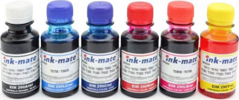 Set 6 culori cerneala refill foto DYE pentru imprimantele Epson din seria L 100 mlculoare 