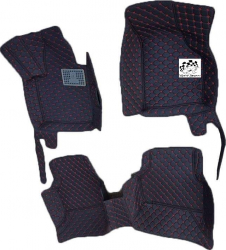 Set covorase auto LUX piele 5D Audi A5 2007-2016 cusatura rosie 