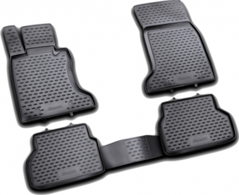 Set covorase cauciuc negre tip tavita 3D Premium compatibil Audi A6 III 6 2006-2011 