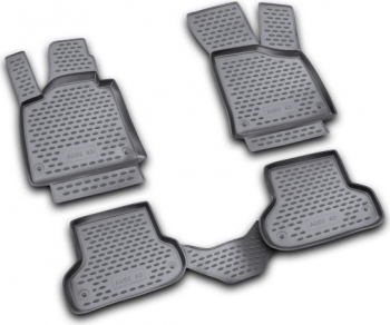 Set covorase cauciuc negre tip tavita 3D Premium/personalizat compatibil Audi A3 3D 2007 - prezent 