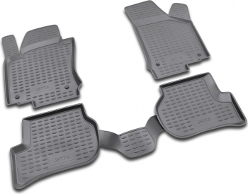 Set covorase cauciuc negre tip tavita Premium compatibil VW Jetta sedan 02/2005 - prezent 