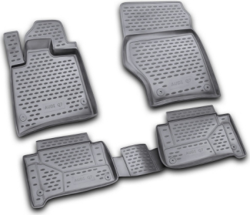 Set covorase cauciuc negre tip tavita 3D Premium/personalizat compatibil Audi Q7 2006 - prezent 