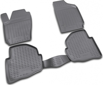 Set covorase cauciuc negre tip tavita Premium/personalizat compatibil VW Polo 02/2002-2009