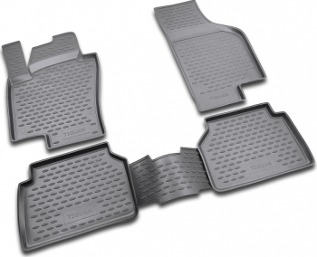 Set covorase cauciuc negre tip tavita Premium/Personalizat compatibil VW Tiguan 10/2007-2016 