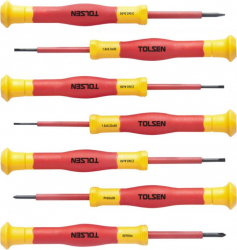 Set de 7 surubelnite de precizie izolate Premium Tolsen