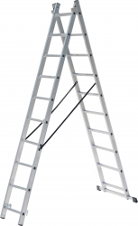 Scara aluminiu 2 tronsoane 2x10 trepte lungime max 4.49 m fabricata in UE