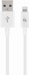 Cablu de incarcare si de date 8-pin Gembird 1 m alb  CC-USB2P-AMLM-1M-W 