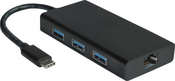 Hub USB 3.1 tip C la 3 x USB-A + port LAN Gigabit Value 12.99.1109 