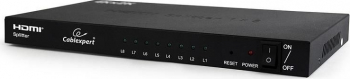 Pachet Splitter HDMI 3D activ 8 porturi 1 intrare - 8 iesiri v.1.4b cu cablu HDMI 3M contacte aurite Emtex 