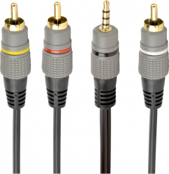 GEMBIRD CCAP-4P3R-1.5M Gembird audio cable JACK 3 5mm (4-pin) M / 3x RCA (CINCH) M 1.5M black 