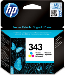 HP 343 Original Cyan Magenta Galben 1 buc. 