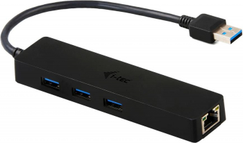 I-tec USB 3.0 Metal HUB 3 Port with Gigabit Ethernet Adapter 
