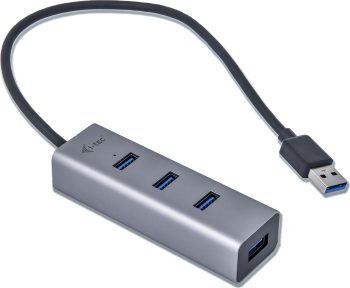 i-tec Metal U3HUBMETAL403 hub-uri de interfata USB 3.2 Gen 1 (3.1 Gen 1) Type-A 5000 Mbit/s Gri 