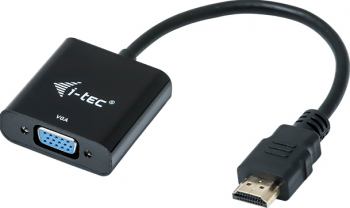 i-tec HDMI2VGAADA cabluri prelungitoare cu mufe mama/tata HDMI VGA Negru