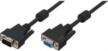 Cablu prelungitor VGA tata la VGA mama dubluecranat 10m ferita CC-PPVGAX-10M-B 