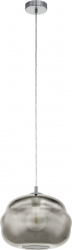 Pendul EGLO DOGATO 39534 E27 1X60W and Ø 330mm Crom sticla aburita negru 