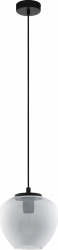 Pendul EGLO PRIORAT 39656 E27 1X40W and Ø 235mm Negru negru transparent 