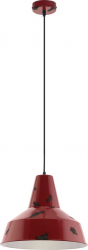 Pendul EGLO Somerton 49748 E27 60W 350mm Rosu antichizat 