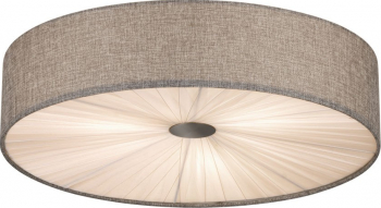 Plafoniera textila EGLO FUNGINO 39442 E27 3X60W and Ø 570mm Panza maro alb nichel mat 